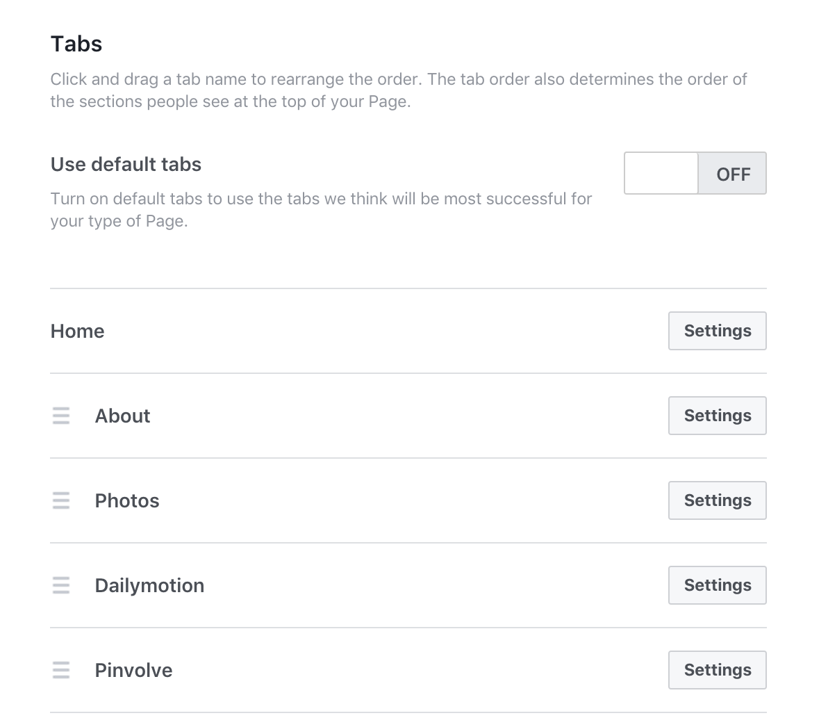 facebook business page edit page settings options preferences