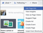 how to edit update about info, facebook business fan page