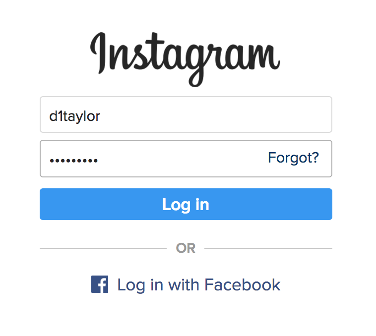 login to instagram