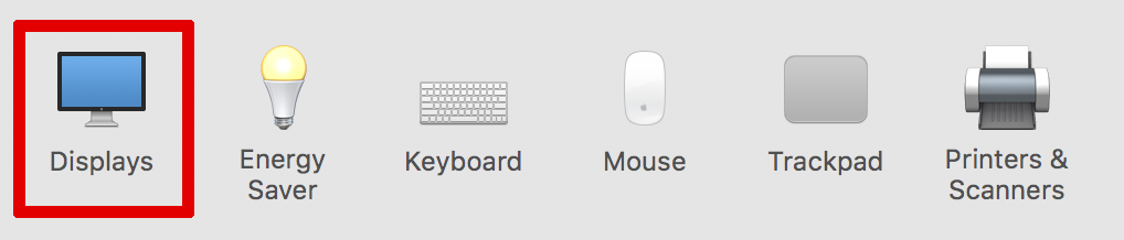 displays system preference, mac os x macos x