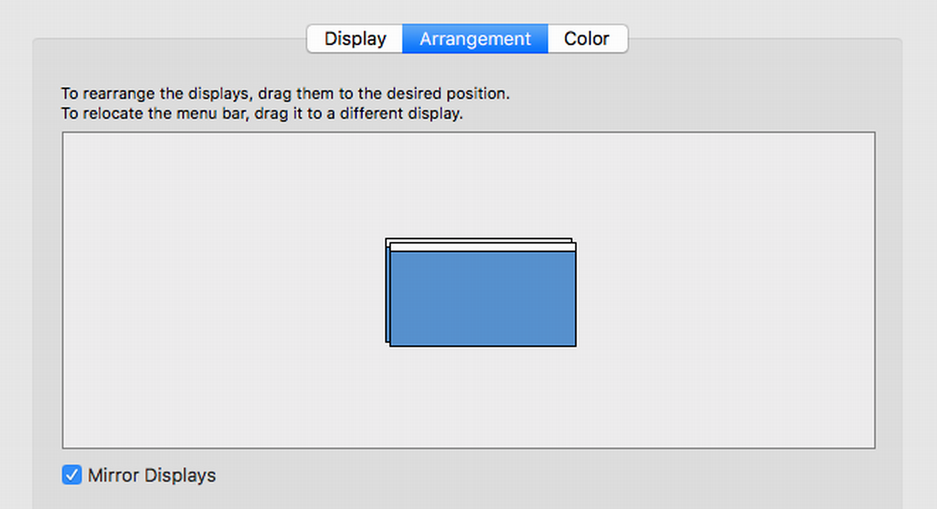 mirrored displays, mac os x 