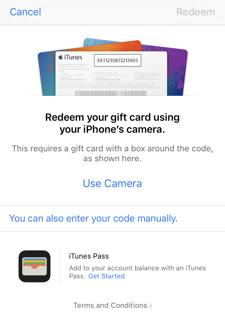 redeem your itunes gift card code app iphone ipad
