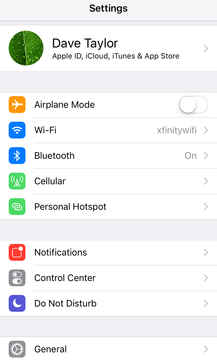 iphone ios settings 