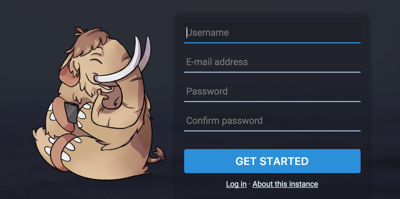 mastodon signup mastodon.xyz