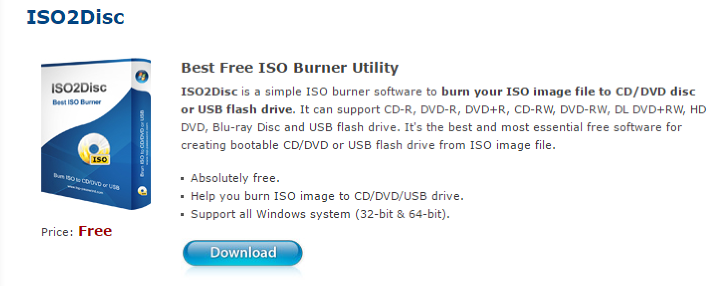 iso2disc free download iso burner