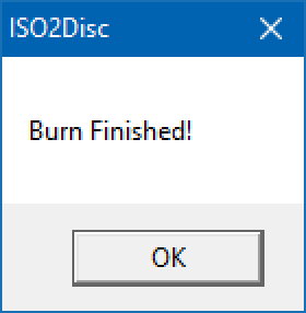 iso 2 disk burn finished