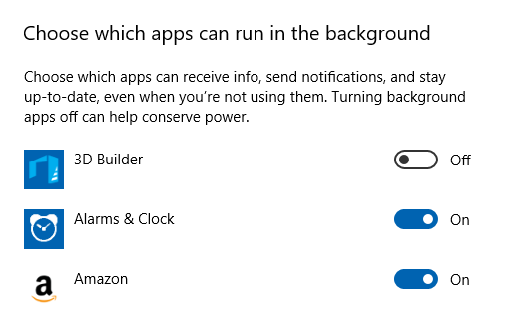 win10 which apps run background