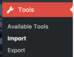 wordpress export import blog posts pages migrate