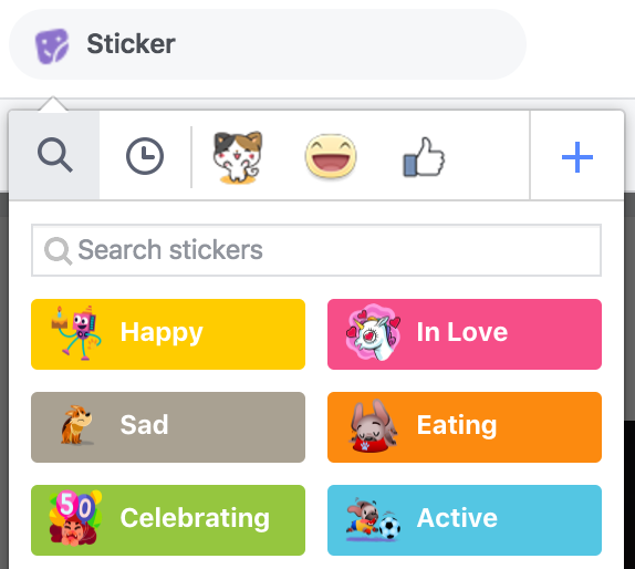 facebook stickers - installed