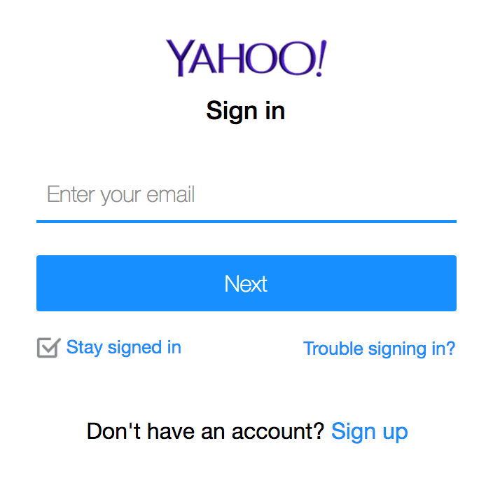 yahoo mail sign in 