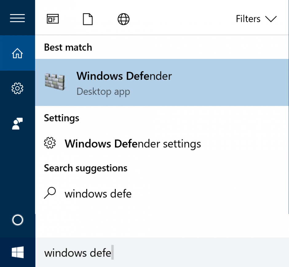 Protect your Win10 PC with Windows Defender