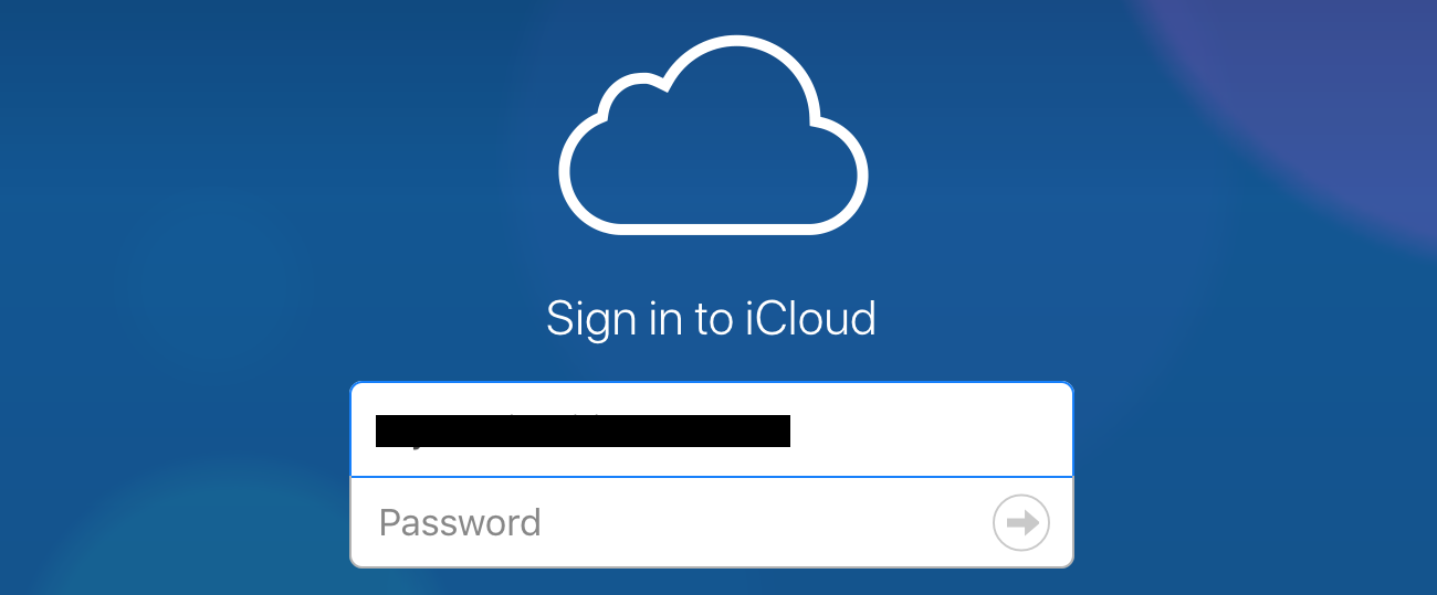 sign in to icloud