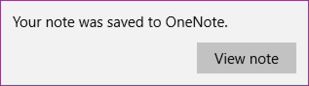 saved to onenote