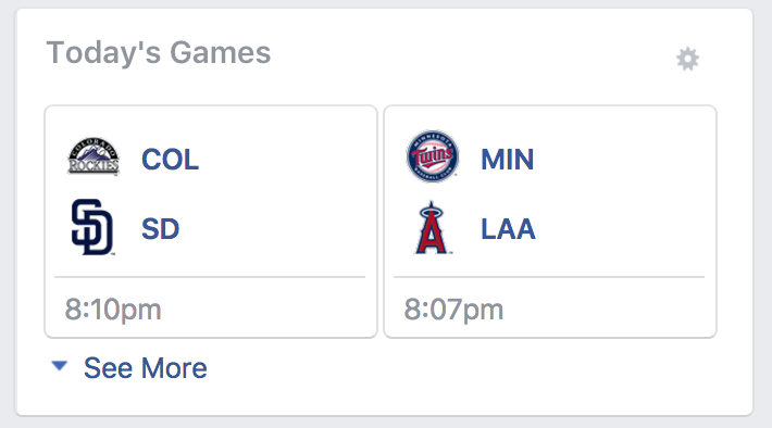 facebook today's games sports scores