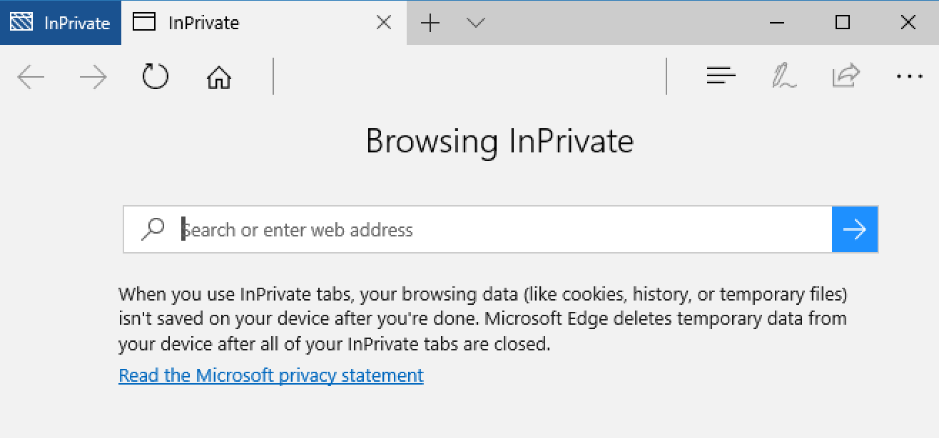 browsing inprivate info microsoft edge win10