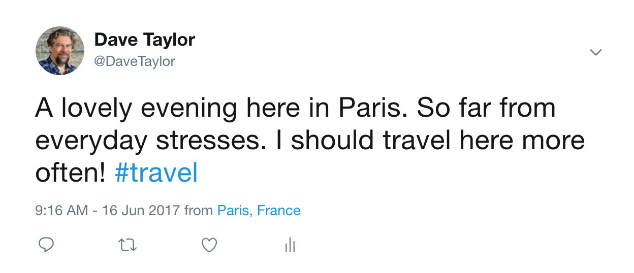 tweet from paris france! or is it a fake?