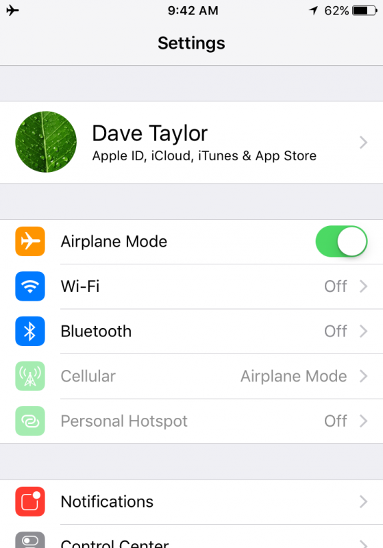 What is "Airplane Mode" on my iPhone? Ask Dave Taylor