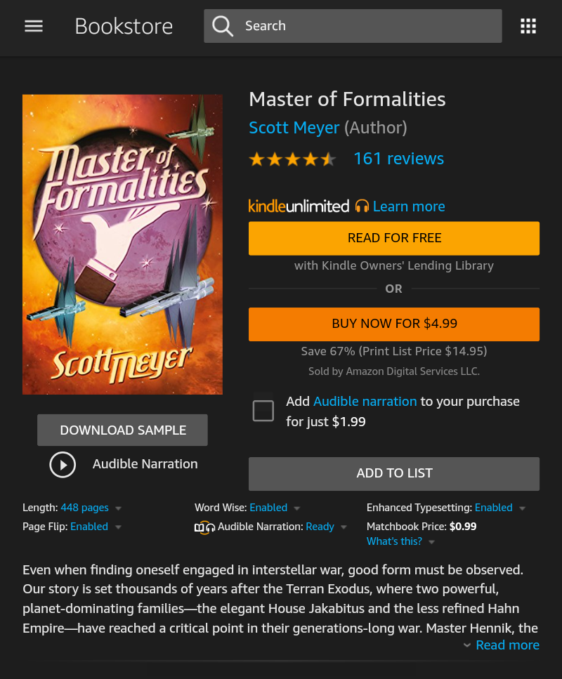 master of formalities book kindle