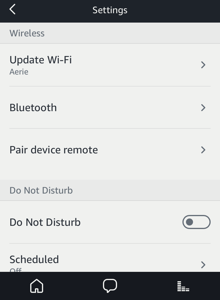 amazon alexa echo device settings