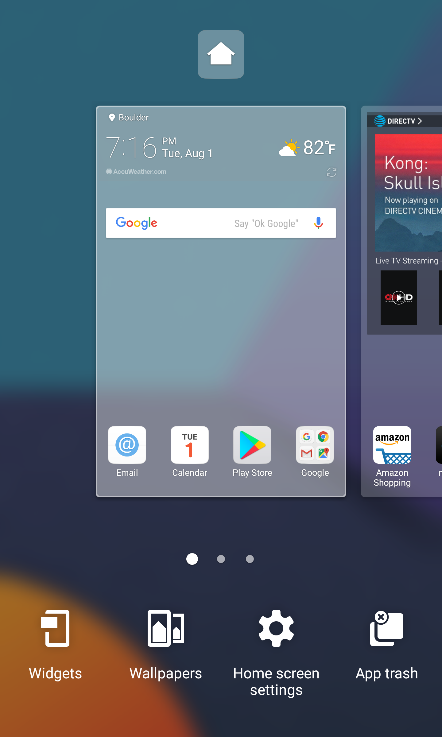 android configure home screen layout settings configuration preferences