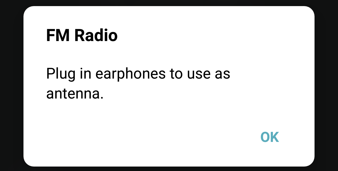 use headphones as antenna - fm radio - android