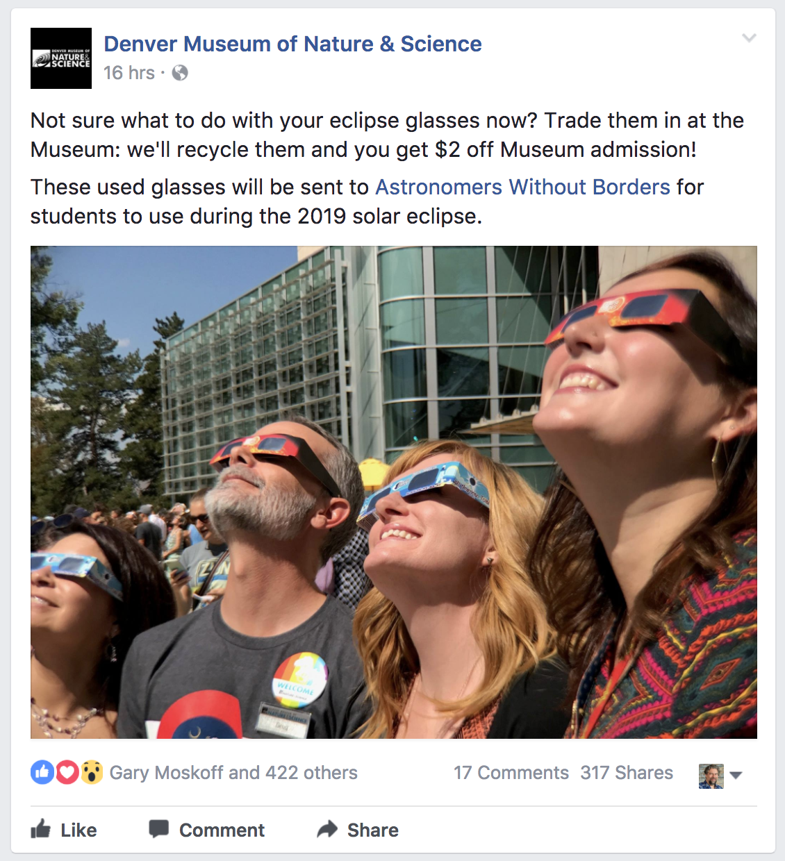 how to see someone share my post on facebook