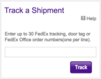 implement fedex tracking search box web page site html