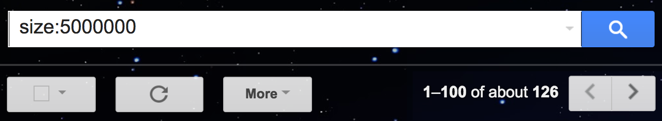 gmail messages bigger 5MB