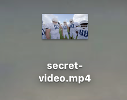secret video file, ready to encrypt and share dropbox