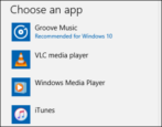 chose change default app program windows win10 music, movies, photos, email