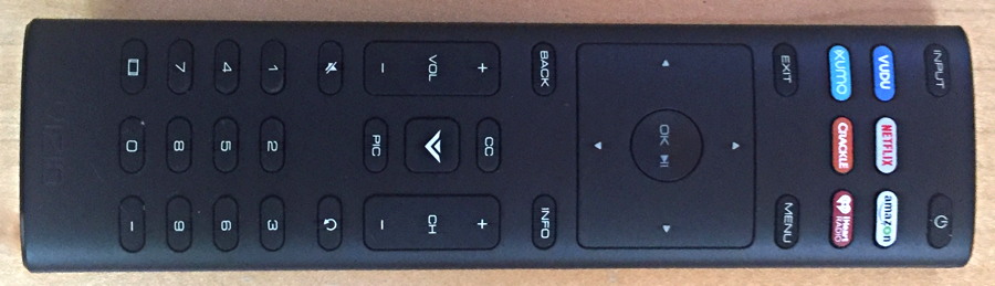 new vizio 4k hdtv tv remote