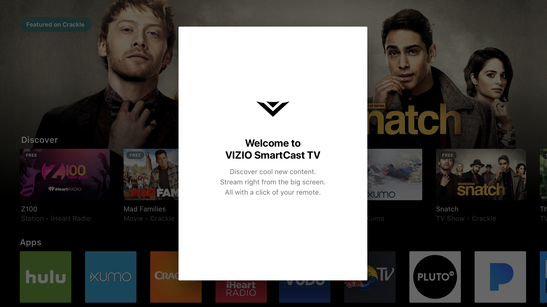welcome to vizio smartcast tv