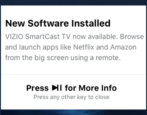 vizio automatic software update install smartcast tv remote control