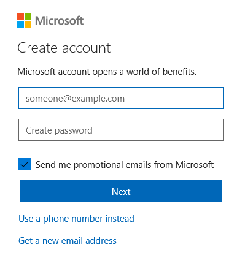 create live.com account microsoft account