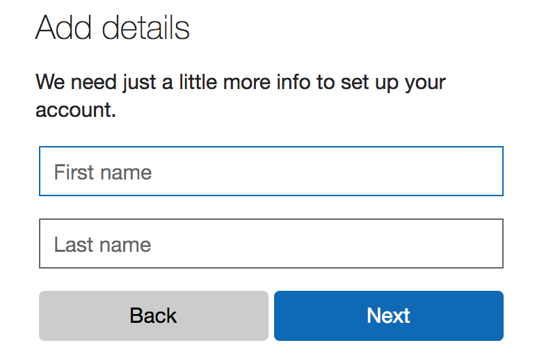 first name, last name, outlook.com address account