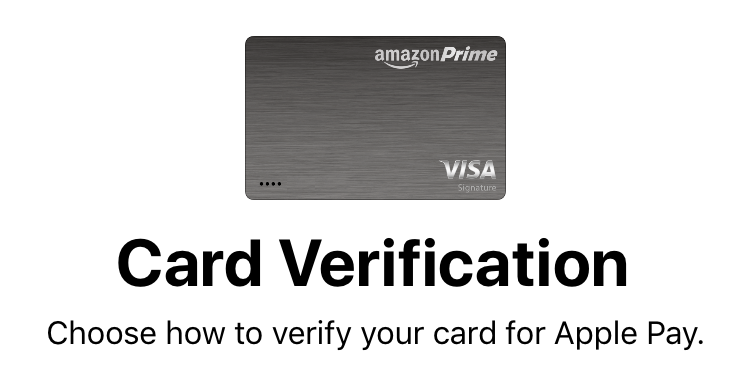 choose how to verify credit card