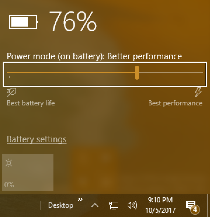 power battery information, windows 10