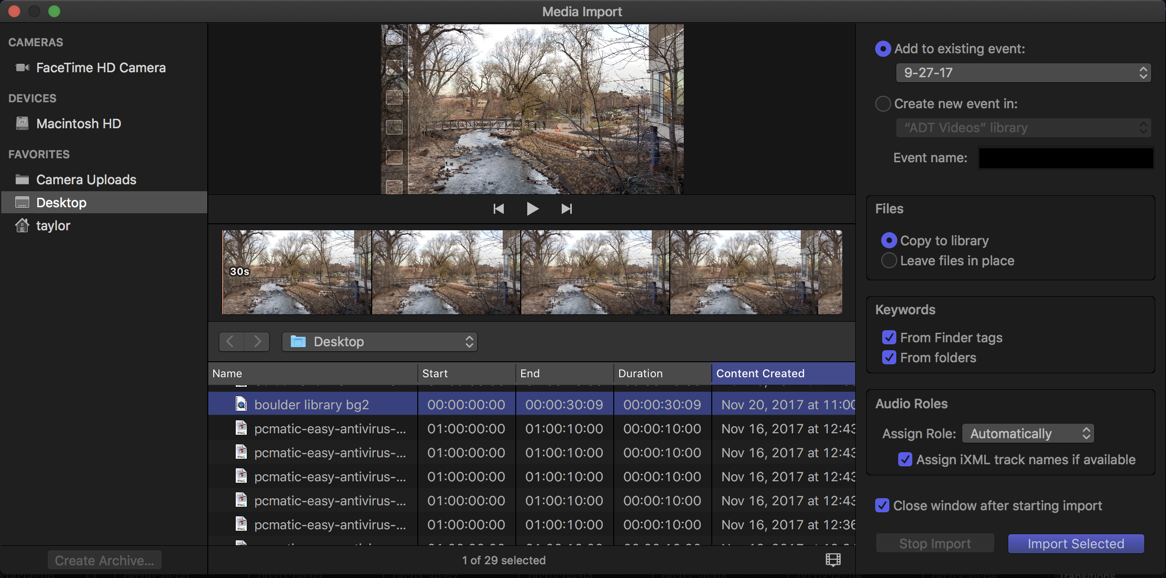 mov file ready to import, fcpx final cut pro x