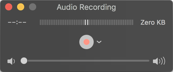 start audiio recording quicktime player mac macos