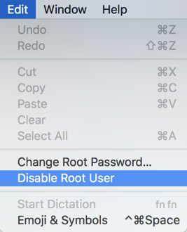 disable root user mac macos x