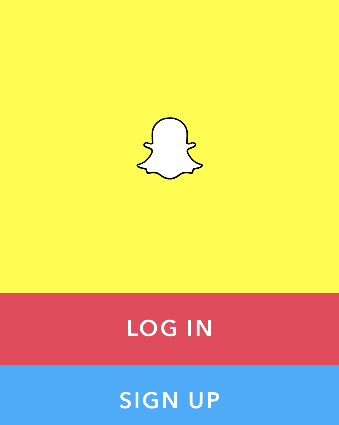 snapchat login screen