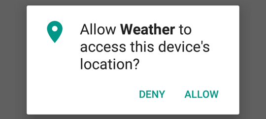 allow weather to access device location
