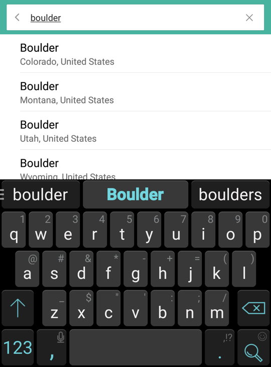 boulder weather android app