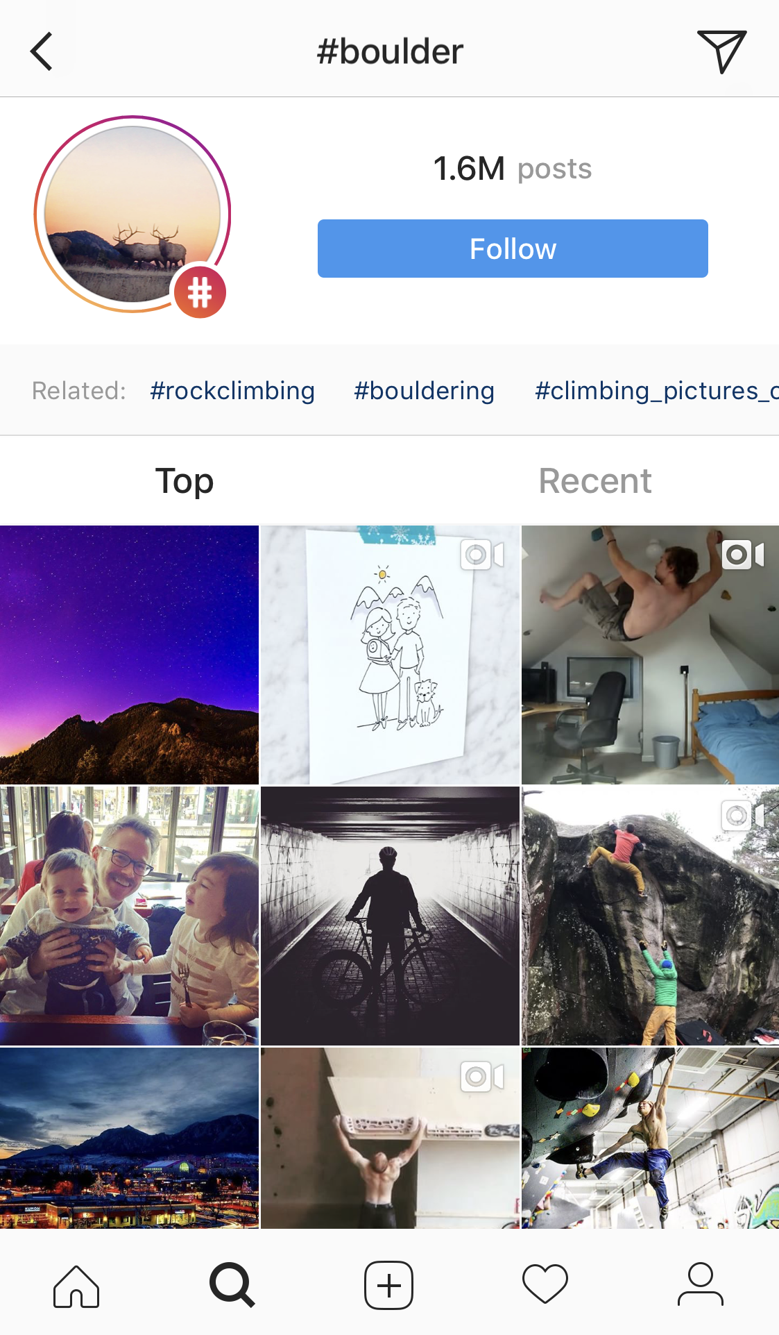 instagram hashtag search #boulder