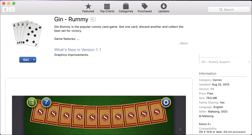 mac gin rummy game