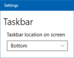customize win10 taskbar top bottom screen display hide