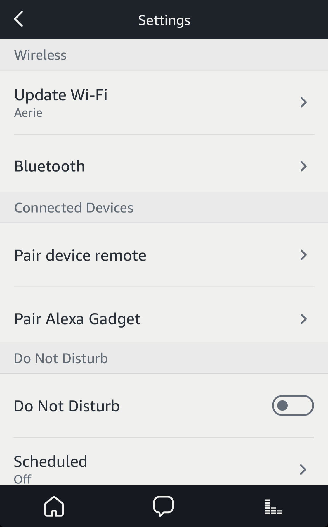 amazon echo alexa settings