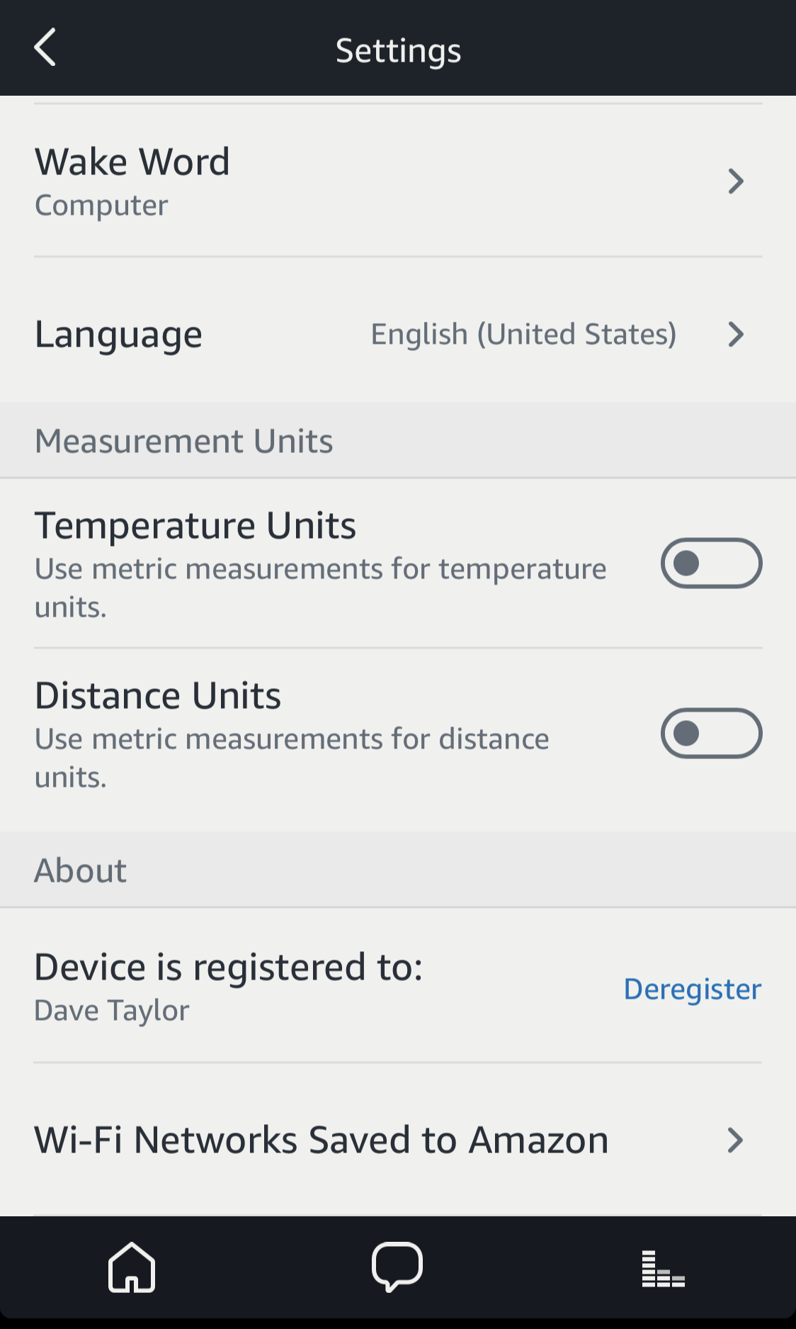 amazon echo alexa dot settings