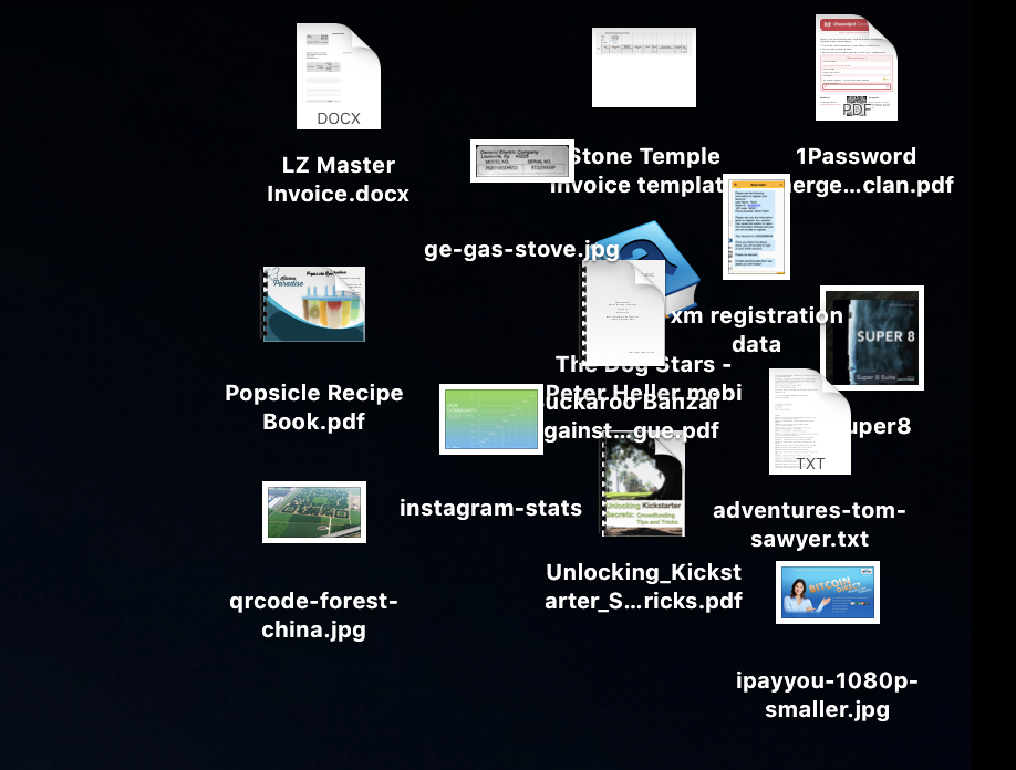 macos x mac desktop jumble mess icons