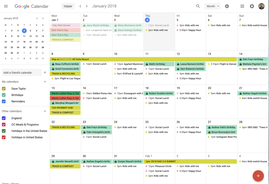 new google calendar month view